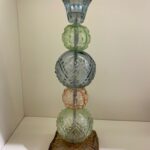 30X10 CM RENKLİ CAM MUMLUK 17417