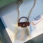 LONGCHAMP XS KREM FİLE ÇANTA